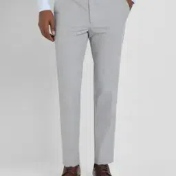 Men Slim Fit Checked Trousers-picture-18