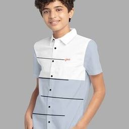 Colour-Block Regular Fit Shirt with Spread Collar-picture-1