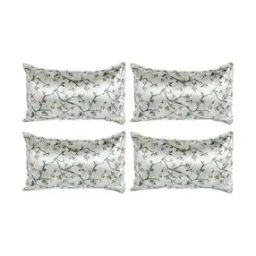 Set of 4 Floral Print Pillow Covers 17"x 27"-9