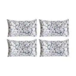Set of 4 Floral Print Pillow Covers 17"x 27"-6
