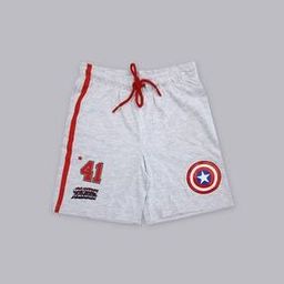 kidsville Captain America Print Shorts with Drawstring Waist-picture-10