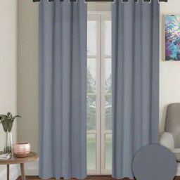 cortina eyelet curtain Set of 2 Blackout Door Curtains image 1