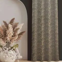 Foil Printed Velvet Window Curtain-13