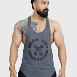 Men Typographic Print Sleeveless Vest-image-42