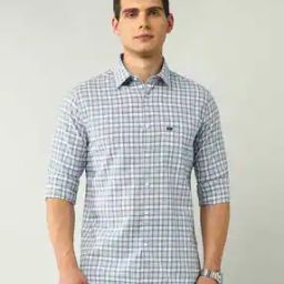 Men Checked Slim Fit Cotton Shirt-image-1