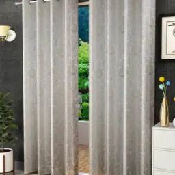 Set of 2 Floral Printed Window Curtains-28