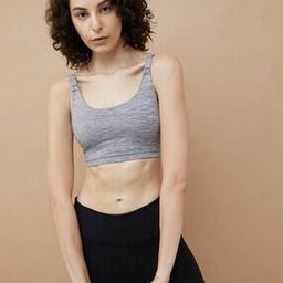 Heathered Slip-on Sports Bra-image-63