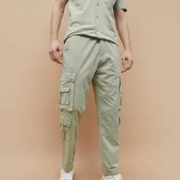 Men Straight Fit Flat-Front Pants-image-94