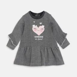 Girls Typographic Print Fit & Flare Dress-image-35
