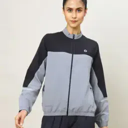 Women Slim Fit Colourblock Jacket-image-55