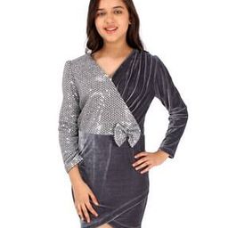 Embellished V-Neck Shift Dress-image-13
