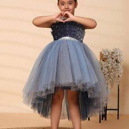 Girls Fit & Flare Dress with Asymmetric Hem-image-21
