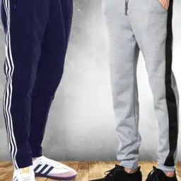 Pack of 2 Men Colour-block Track Pants  -image-8