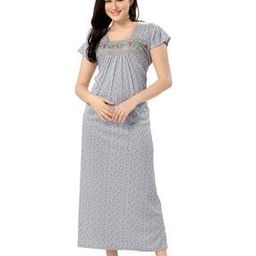 Women Floral Print Square-Neck Nightie-image-40
