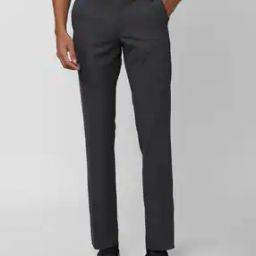Flat-Front Trousers with Button Closure-image-49