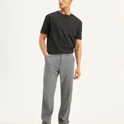 Men Loose Fit Flat-Front Chinos-image-35