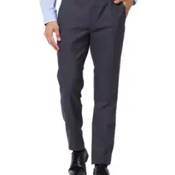 Slim Fit Pleated Trousers with Insert Pockets-image-54