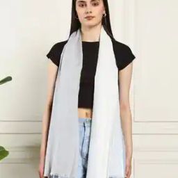 Women Colourblock Scarf with Frayed Hem-image-36