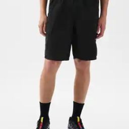 Men Regular Fit Cargo Poplin Shorts with Insert Pockets-image-12