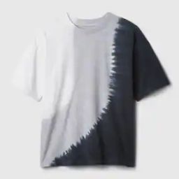 Tie & Dye Round Neck T-Shirt with Short Sleeves-3