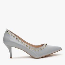 Women Embellished Pointed-Toe Grey Stilettos-image-54