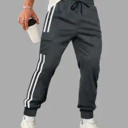 Men Track Pants with Drawstring Waist-image-45