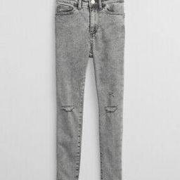 Girls Lightly Washed Distressed Straight Jeans-image-57