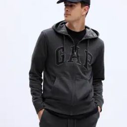 Logo Applique Zip-Front Hoodie-image-25