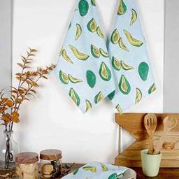 Grey Cotton Avacado Printed 16x20 Inch Kitchen Towel Set Of 3-10