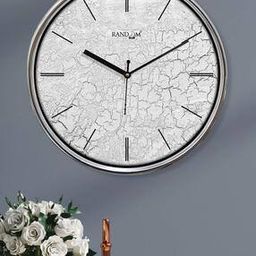 random Round Dual Frame Rough Texture Wall Clock with Glass-picture-48