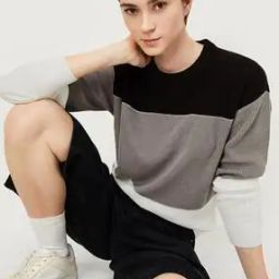 Women Colourblock Round-Neck Pullover-image-56