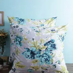 Set of 2 Floral Print Cushion Covers 24" x 24"-image-5