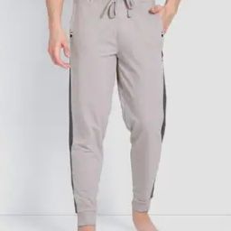 Men Tapered Fit Joggers with Drawstring Waist-26