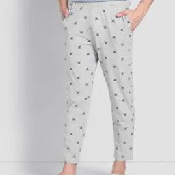 Men Signature Print Pyjamas with Elasticated Waist-image-3
