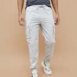 Men Joggers with Elasticated Drawstring Waist-image-72