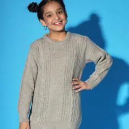 Girls Knitted Regular Fit Sweater-image-78