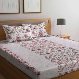 Floral Printed Double Size Bedsheet-image-5