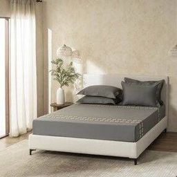 sansaar 210 TC Multicolor Embroidered Bedsheet with 2 Pillow Covers-picture-37