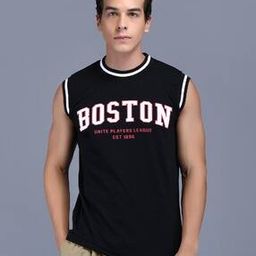 Men Typographic Print Lounge Crew-Neck T-Shirt-image-37