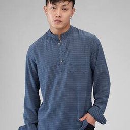 Men Stripes Short Kurta-36