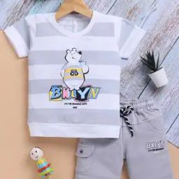 Boys Printed Shorts & T-Shirt Set-image-40
