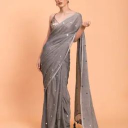 Embellished Saree with Tassels-image-72