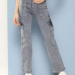 Girls Straight Jeans with 5-Pocket Styling -image-57