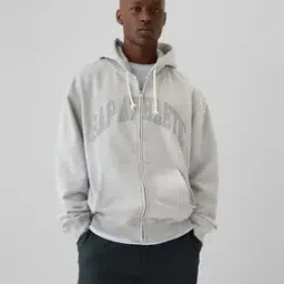 Men Brand Embroidered Regular Fit Hooded Sweatshirt-image-21
