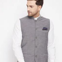 Nehru Jacket with Welt Pockets-33