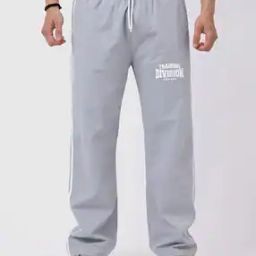 Men Straight Track Pants with Drawstring-picture-45