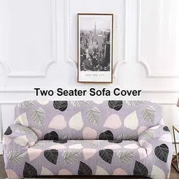 Leaf Print Two Seater Sofa Cover-image-19
