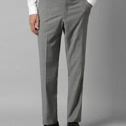louis philippe Men Slim Fit Flat-Front Trousers-picture-21