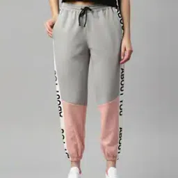 Women Colourblock Joggers with Drawstring-image-19