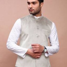  Men Slim Fit Velvet Nehru jacket-26